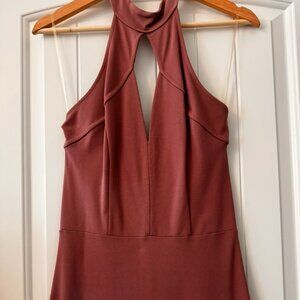 Charlotte Russe Dusty Rose Halter Mini Dress Size M – Like New